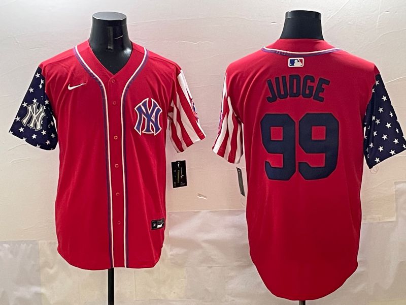 Men New York Yankees 99 Judge Red a generation of national flags Jointly Name 2025 Nike MLB Jersey style 6